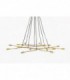 Suspension 16 feux en laiton design contemporain italien