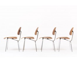 Chaises Charles et Ray Eames modele DCM edition Herman Miller 1960 set de 4