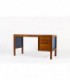 Bureau Andre Sornay acajou et stratifie bleu 1960