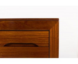 Bureau Andre Sornay acajou et stratifie bleu 1960