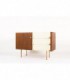 Commode Roger Landault skai blanc et laiton edition Regy 1960 