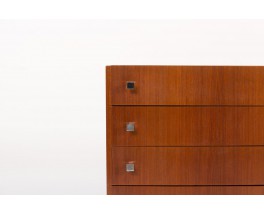 Enfilade Luigi Bartolini en acajou et poignees chrome 1960