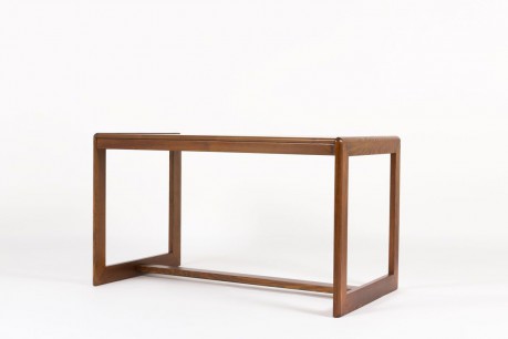 Table de repas rectangulaire Andre Sornay pin et stratifie noir 1960