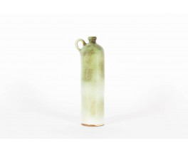 Vase bouteille Jean Beauplet en ceramique vert d'eau 1950