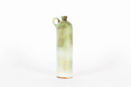 Vase bouteille Jean Beauplet en ceramique vert d'eau 1950