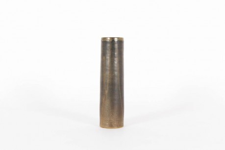 Vase rouleau Michel & Denise Pointu en ceramique marron 1960 
