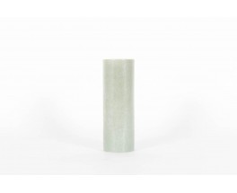 Vase rouleau en ceramique atelier Virebent vert d'eau 1970 