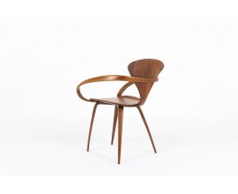 Fauteuil Norman Cherner en noyer edition Plycraft design americain 1960