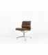 Chaise de bureau Charles et Ray Eames modele Soft Pad EA 205 cuir marron edition Herman miller 1970