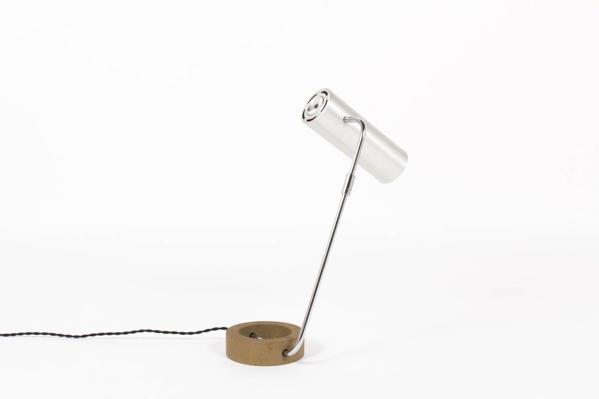 Lampe de table Rico Baltensweiler aluminium et fonte 1970