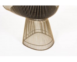 Fauteuils Warren Platner acier nickele et velours noir edition Knoll 1960 set de 2