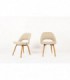 Chaises Eero Saarinen modele Executive lin beige edition Knoll International 1950 set de 2
