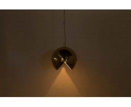 Grande suspension modele Boule en laiton ajustable 1950