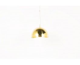 Grande suspension modele Boule en laiton ajustable 1950