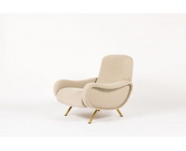 Fauteuil Marco Zanuso modele Lady lin beige edition Arflex 1950