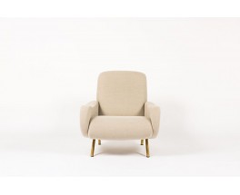 Fauteuil Marco Zanuso modele Lady lin beige edition Arflex 1950