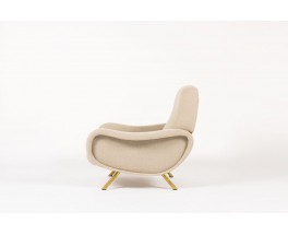 Fauteuil Marco Zanuso modele Lady lin beige edition Arflex 1950