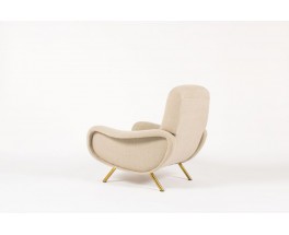 Fauteuil Marco Zanuso modele Lady lin beige edition Arflex 1950