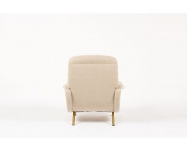 Fauteuil Marco Zanuso modele Lady lin beige edition Arflex 1950