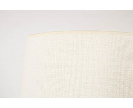 Lampadaire orme laiton et abat-jour tissu beige 1950