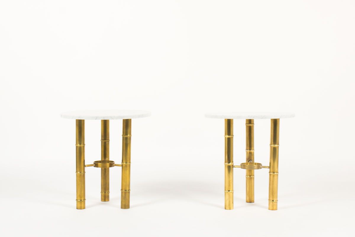 Chic Design For This Pair Of Bamboo Style Coffee Tables
