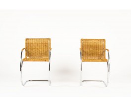 Fauteuils Ludwig Mies van der Rohe modele MR20 edition Knoll International 1980 set de 2