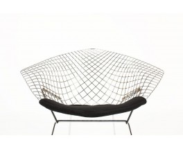 Fauteuils Harry Bertoia modele Diamond Kvadrat noir edition Knoll International 1950 set de 2