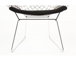 Fauteuils Harry Bertoia modele Diamond Kvadrat noir edition Knoll International 1950 set de 2