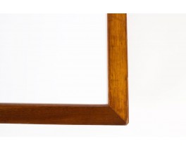 Table basse Andre Sornay acajou stratifie bleu et blanc 1960