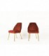 Chaises Carlo Pagani modele Campanula velours ocre edition Arflex 1950 set de 2