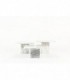 Tables basses gigognes en quartz blanc et gris 1970 set de 3