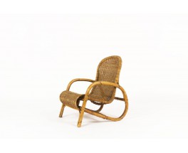 Fauteuil en rotin 1950