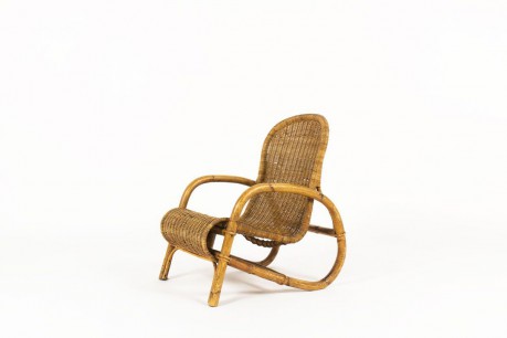 Fauteuil en rotin 1950