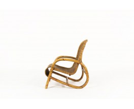 Fauteuil en rotin 1950