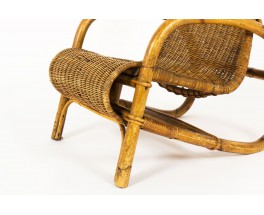 Fauteuil en rotin 1950