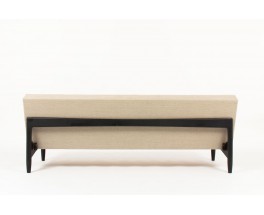 Banquette convertible Olli Borg tissu lin gris design scandinave edition Asko 1950