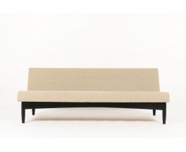 Banquette convertible Olli Borg tissu lin gris design scandinave edition Asko 1950