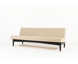 Banquette convertible Olli Borg tissu lin gris design scandinave edition Asko 1950