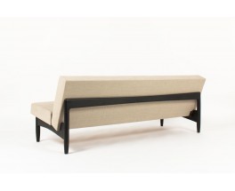 Banquette convertible Olli Borg tissu lin gris design scandinave edition Asko 1950