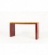 Console stratifie bordeaux et bambou 1950