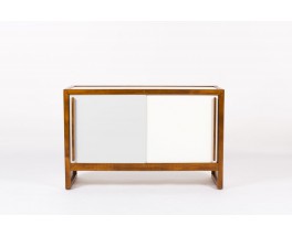 Andre Sornay cabinet with white and grey lacquer 1960