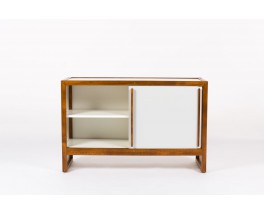 Andre Sornay cabinet with white and grey lacquer 1960