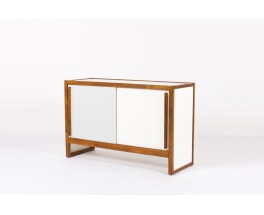 Andre Sornay cabinet with white and grey lacquer 1960