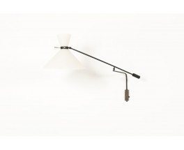 Large wall lamp with counterweight diabolo lampshade edition Lunel 1950