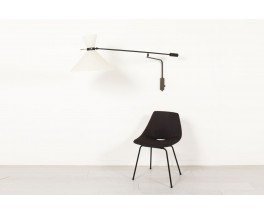 Large wall lamp with counterweight diabolo lampshade edition Lunel 1950