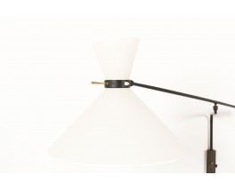 Large wall lamp with counterweight diabolo lampshade edition Lunel 1950