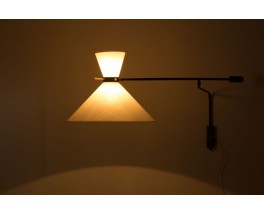 Large wall lamp with counterweight diabolo lampshade edition Lunel 1950