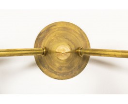 Wall lights in brass with double black diabolo diffusers Italian comtemprary design set of 2