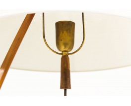 JT Kalmar floor lamp modèle Dornstab in brass and pleated silk lampshade