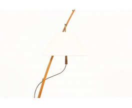 JT Kalmar floor lamp modèle Dornstab in brass and pleated silk lampshade